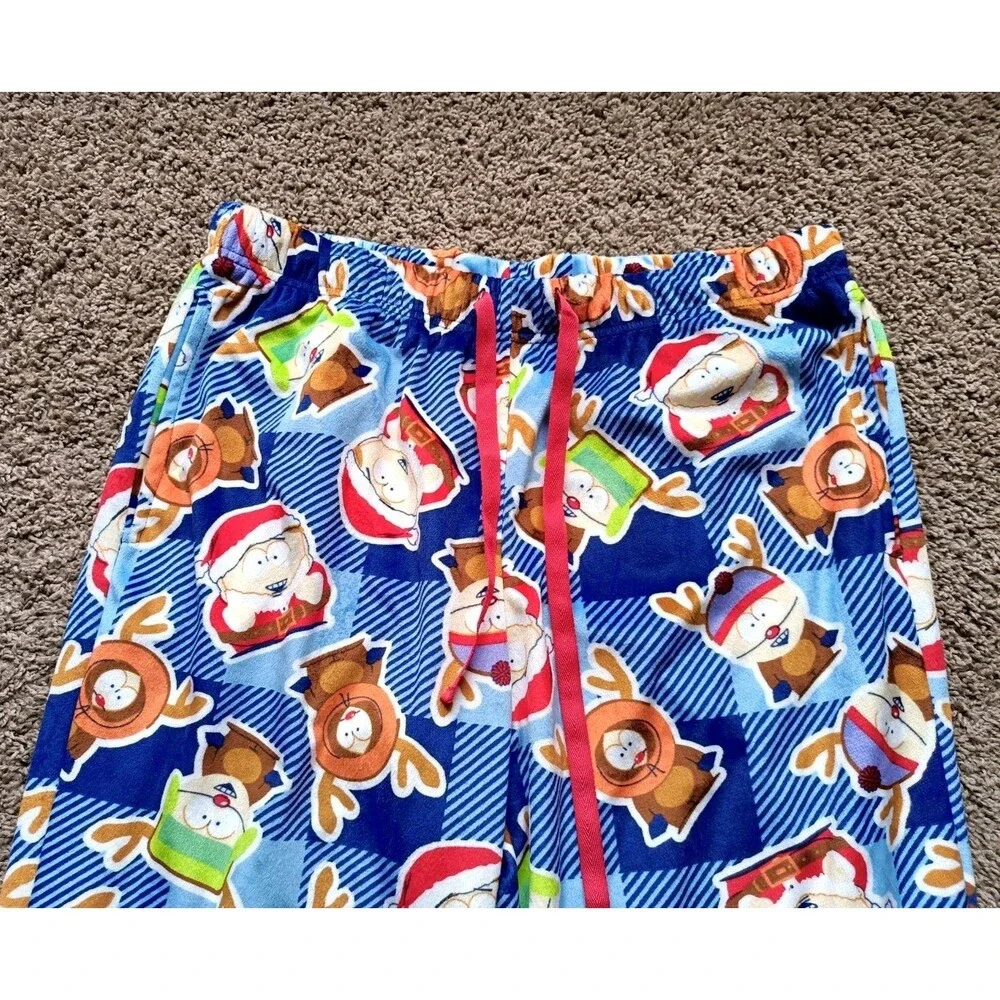 South Park Christmas Pajamas Men's Size XL Limited Edition Blue Pockets
